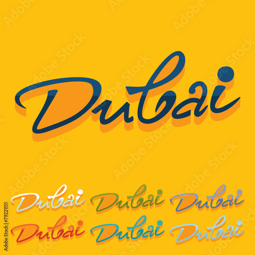 Flat design. Dubai