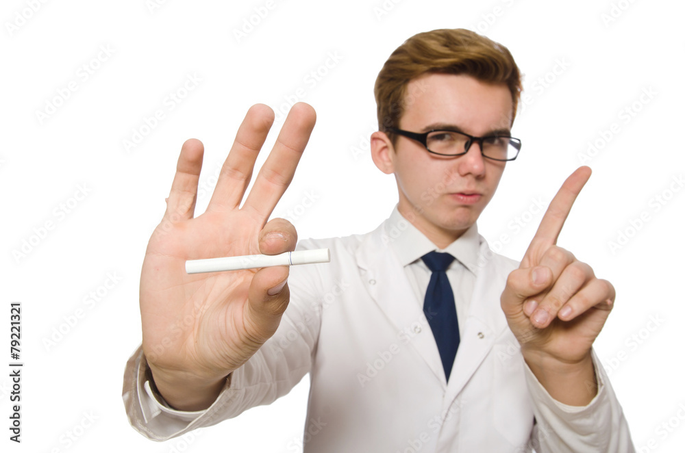 Funny doctor isolated on white Funny doctor isolated on white