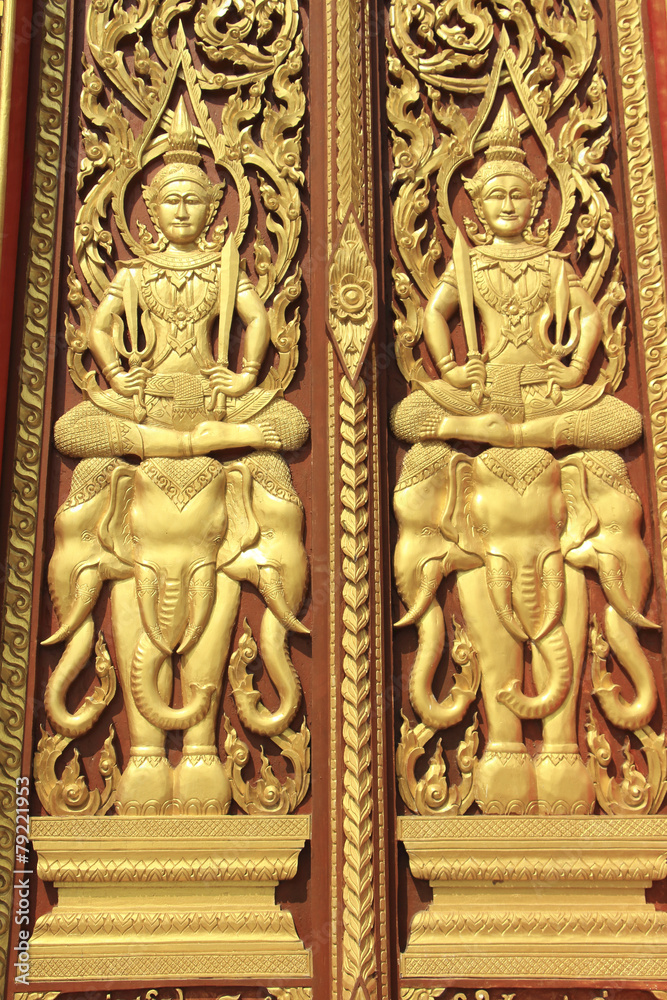 Temple door art detail