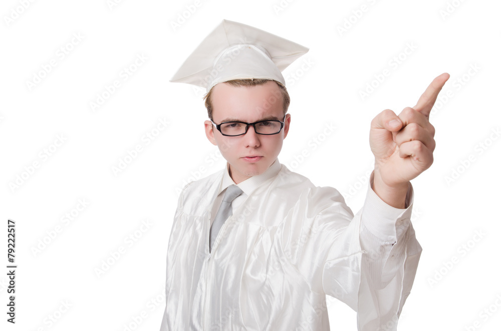 Young student isolated on the white Young student isolated on the white