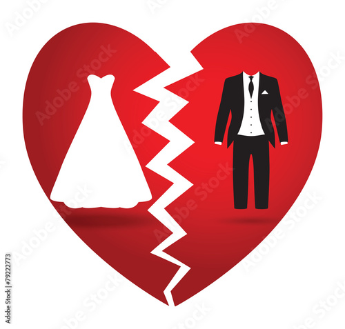 bride and groom break up