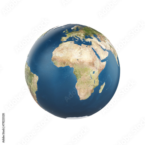 Planet Earth isolated on white background
