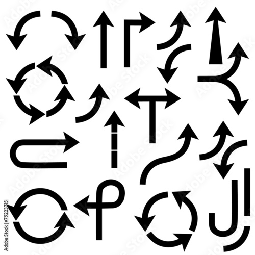 Black arrows - vector set. Vector illustration