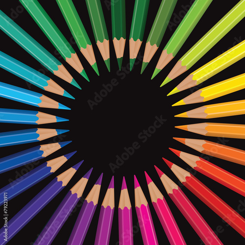 pencil rainbow