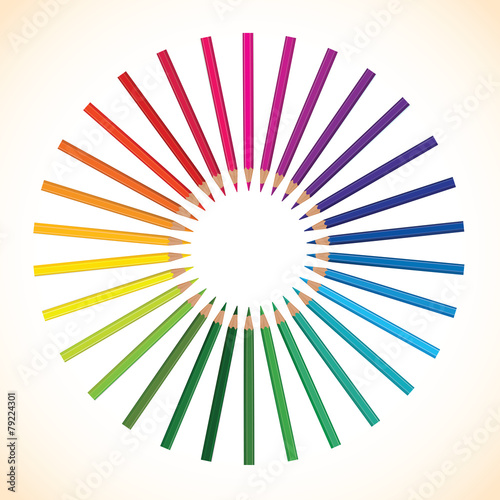 pencil rainbow