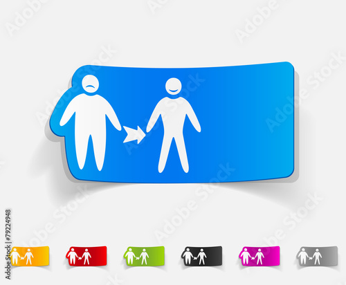 realistic design element. weight loss