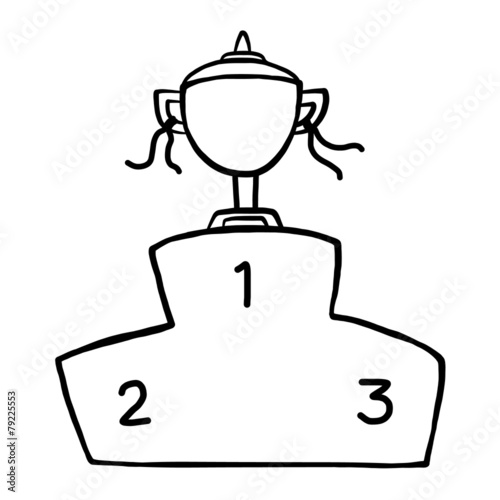 trophy and podium