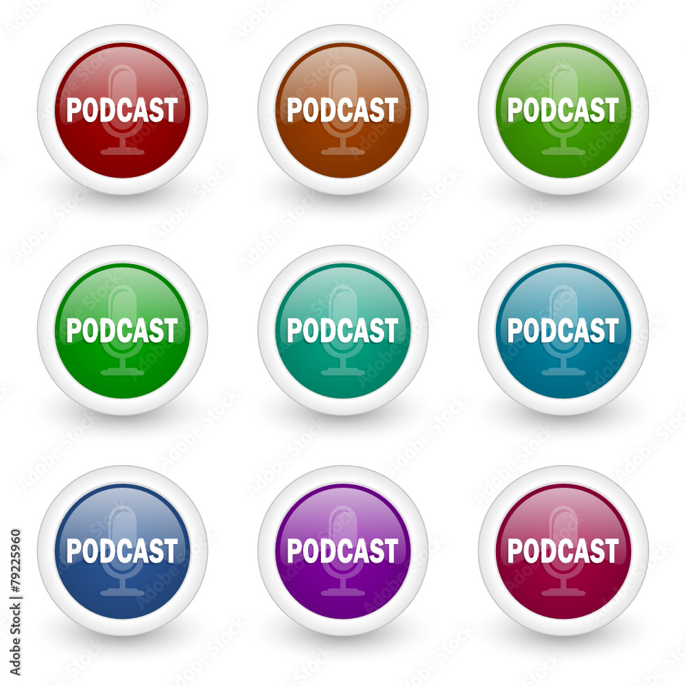 podcast vector icon set podcast vector icon set