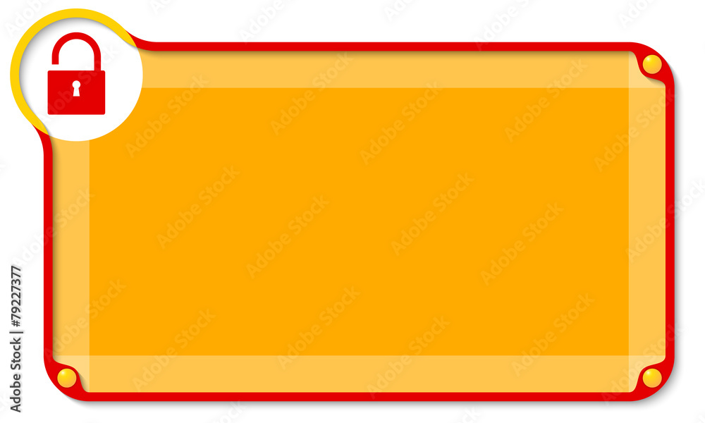 abstract text box for entering text and padlock abstract text box for entering text and padlock
