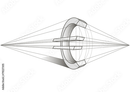 euro symbol linear sketch