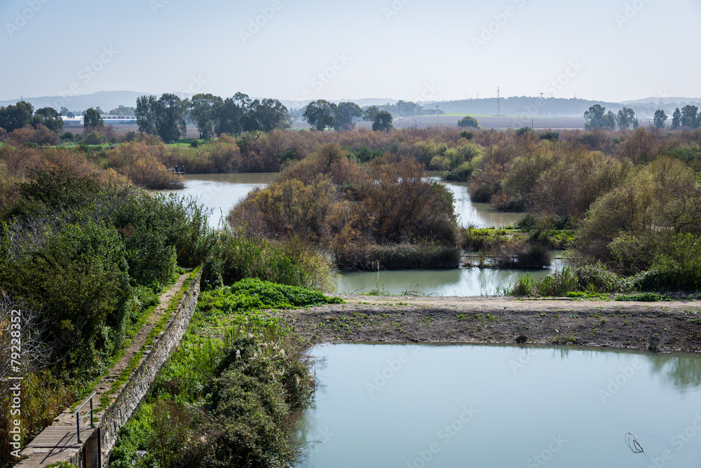 Obraz premium View from top of Flour mill at Ein Afek
