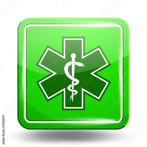 Medical Icon. Emergency Symbol. Green Set