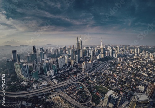kuala lumpur city from aerial view