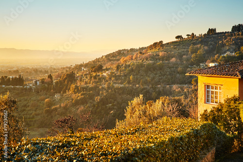 Fiesole near Florence, Tuscany Italy.