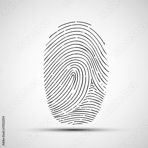 Vector icon of human finger print