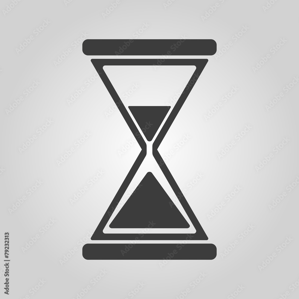 The hourglass icon. Clock symbol. Flat The hourglass icon. Clock symbol. Flat