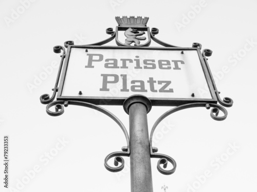 Photography Pariser Platz sign
