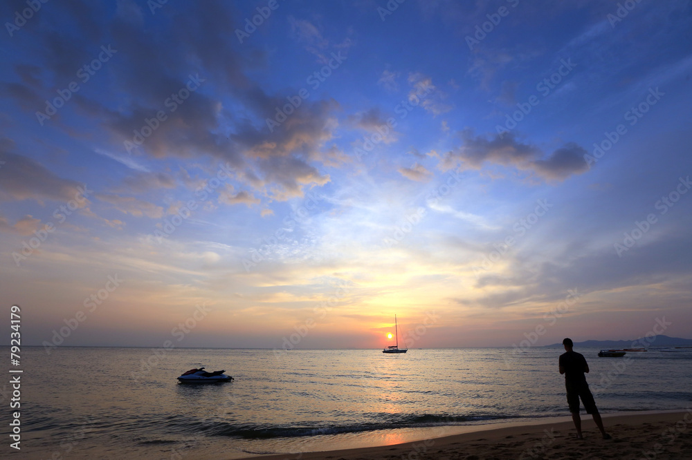 Pattaya, Thailand - December 21: seaside holiday on the beach De