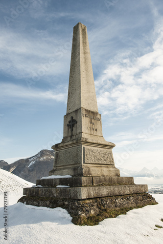 Überfall Denkmal auf dem Allweg bei Stans, Nidwalden, Schweiz
