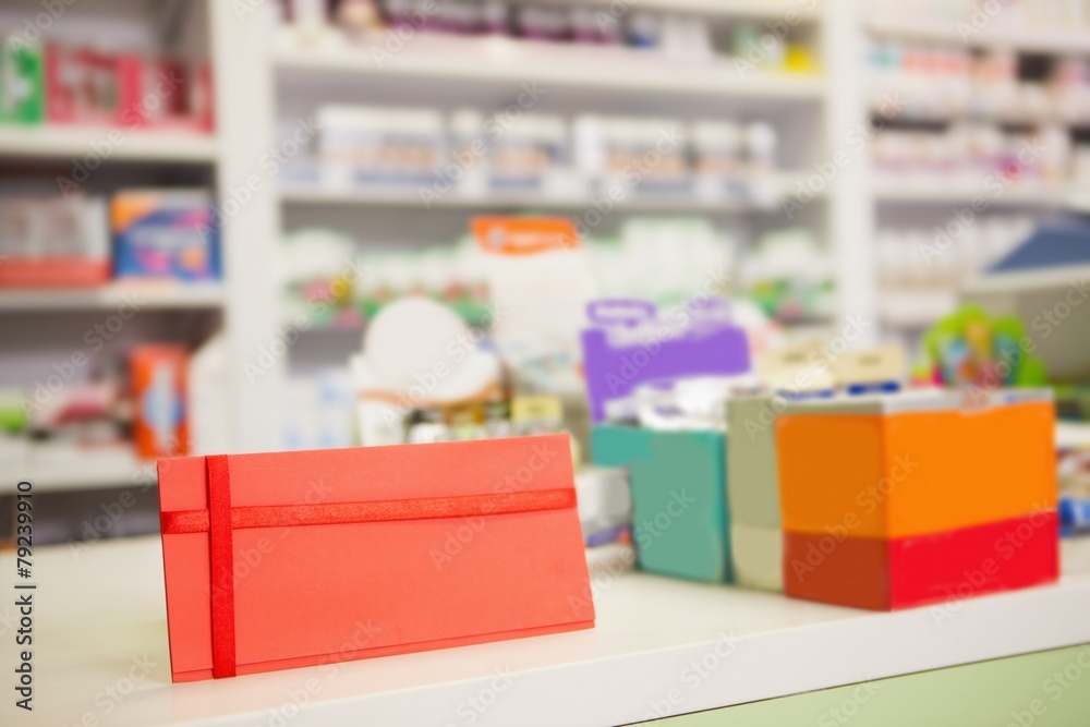 Close up of shelves of drugs