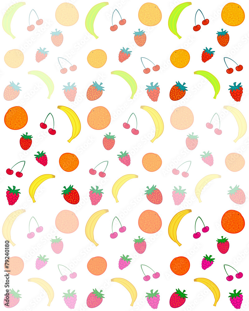 Fruit and berry pattern vector Fruit and berry pattern vector