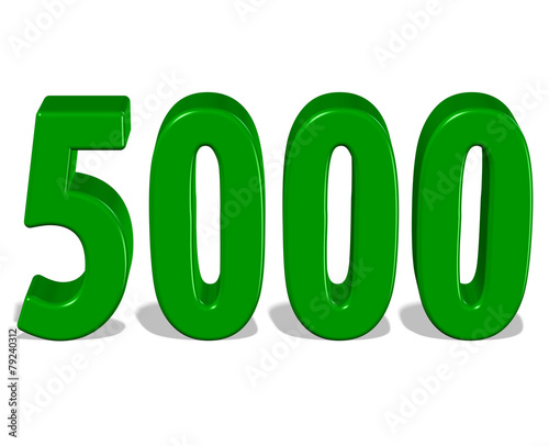 yeşil renkli 5000 sayısı