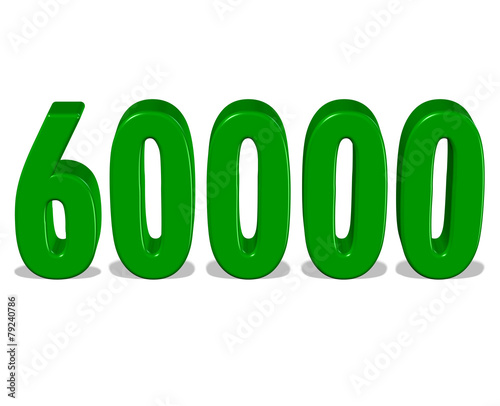 yeşil renkli 60000 sayısı