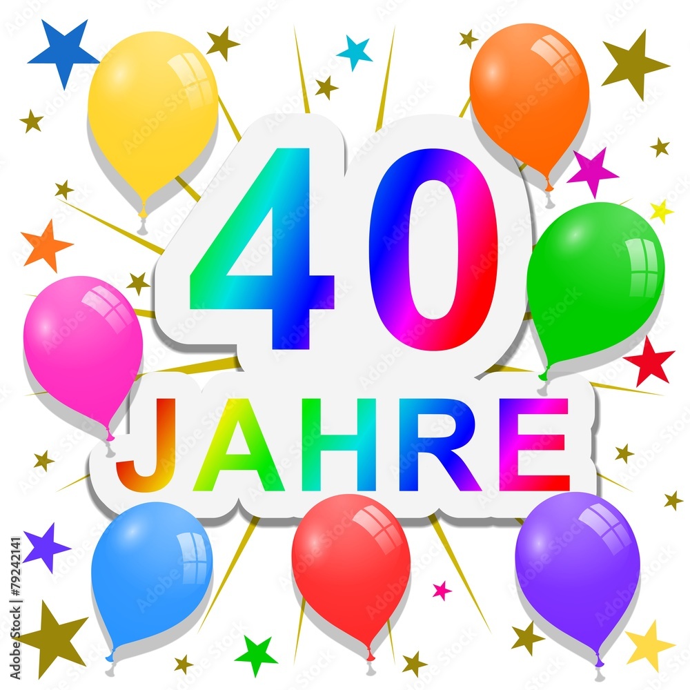 40 Jahriges Dienstjubilaum Spruche Lustig Kostenlos 40 jahre Jubiläum Stock Illustration | Adobe Stock