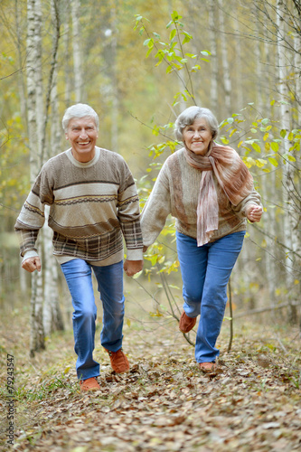 Senior couple resting