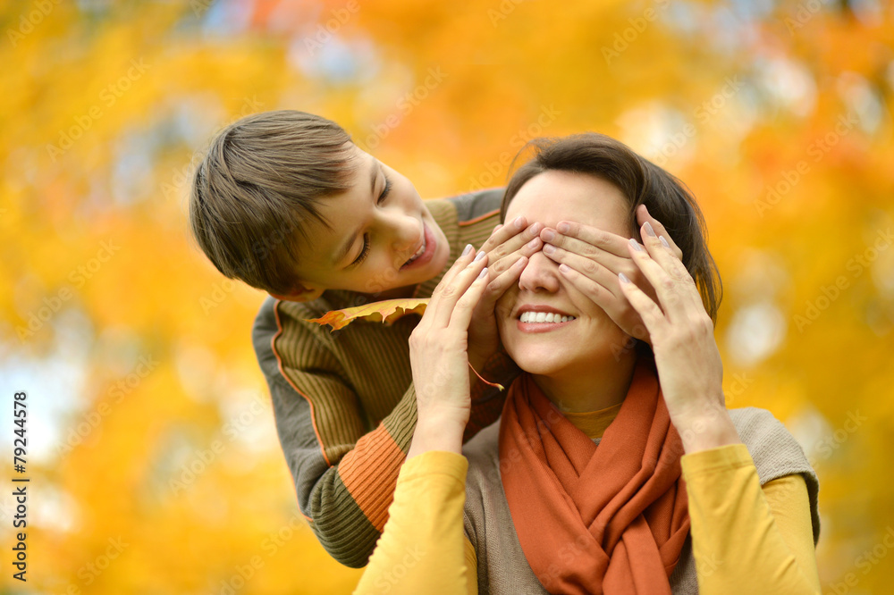 Fototapeta premium Mother with boy