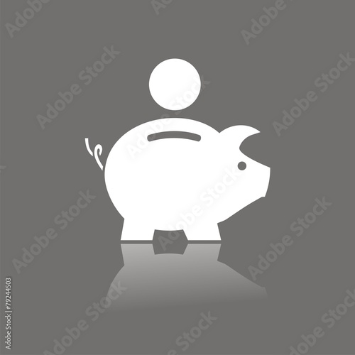 Icono hucha cerdito perfil FB reflejo