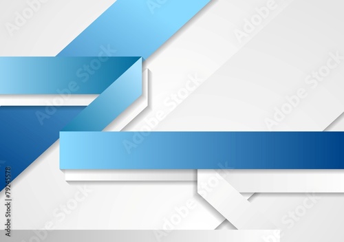 Fototapeta Naklejka Na Ścianę i Meble -  Bright tech corporate blue and white background