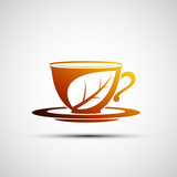 Vector logo cup of tea