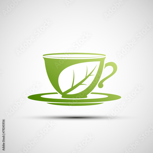 Vector logo cup of tea