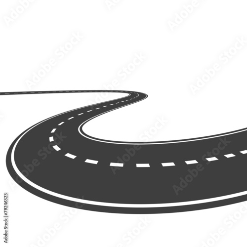 Vector highway isolated on a white background