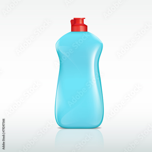 plastic bottle of detergent