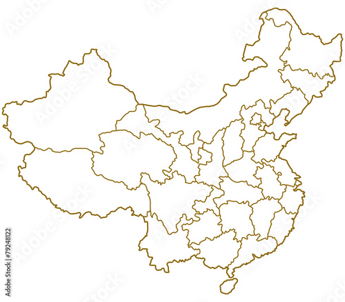 Canvas Print China map