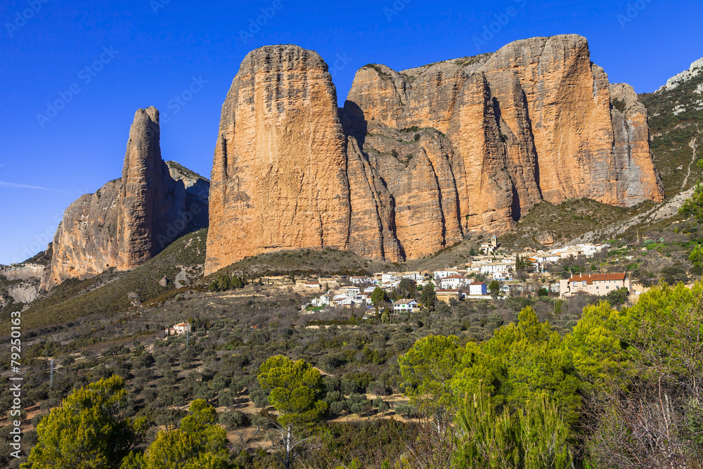 incredible rocks -  Mallos de Riglos (province of Huesca, Spain)