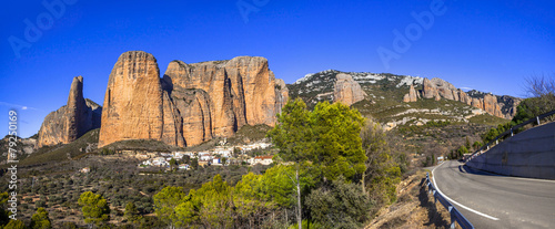 fantastic rocks of Mallos de Riglos (province of Huesca, Spain)
