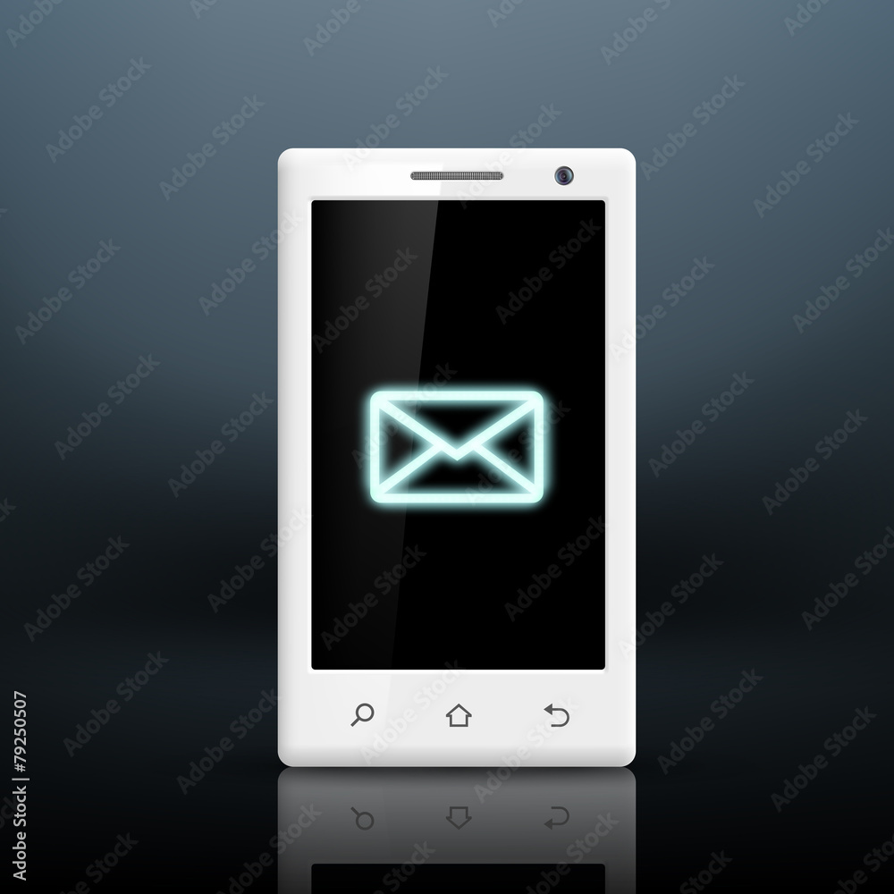 envelope icon on the screen of your smartphone envelope icon on the screen of your smartphone