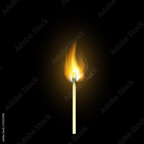 realistic burning match