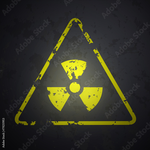 vector danger sign of radioactivity