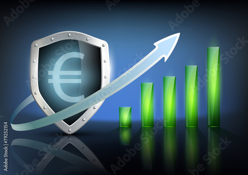 vector illustration of financial graph chart