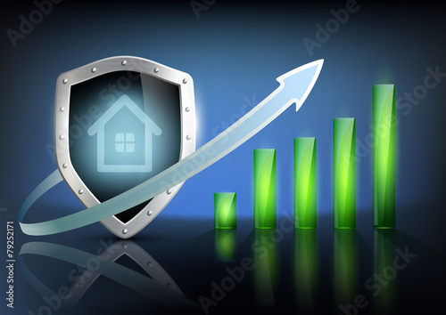 vector illustration of financial graph chart