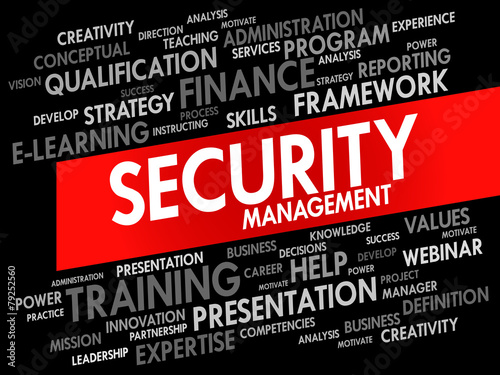 Word cloud of Security Management related items