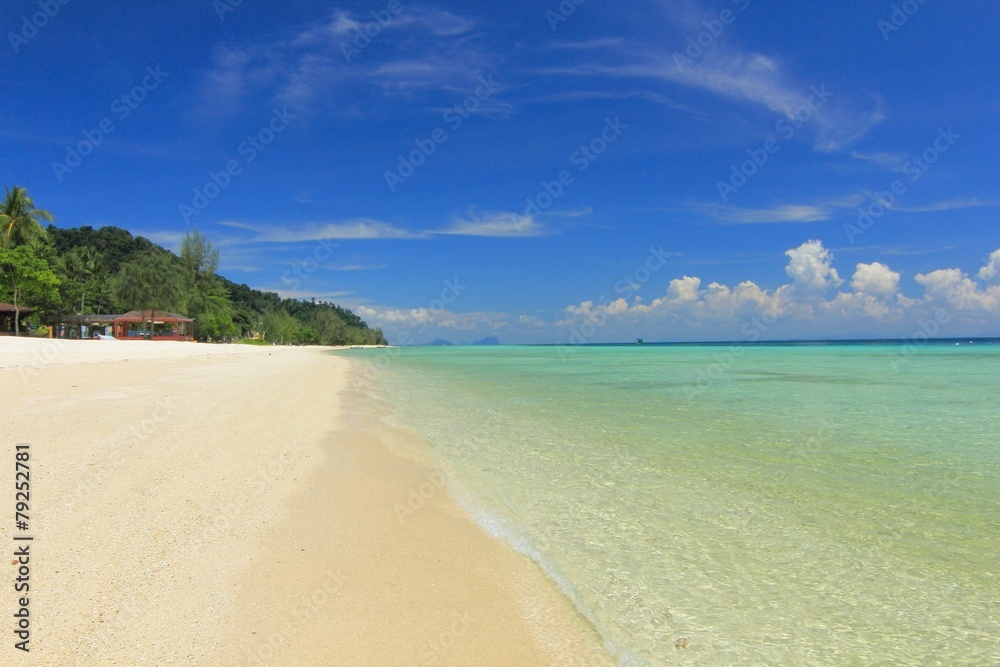 Paradise beach in kohngai island at trang Thailand