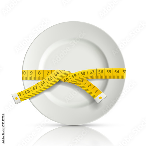 tailor centimeter around the plate