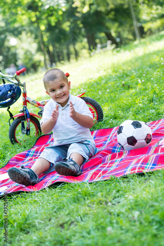 boy with airpane toy photo