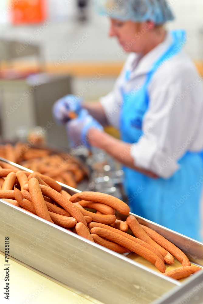 Lebensmittelindustrie Wurstherstellung // Food Industry StockFoto