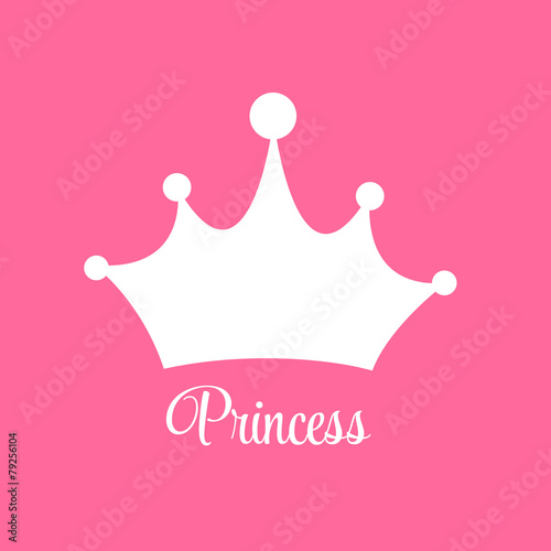 Princess  Background with Crown Vector Illustration